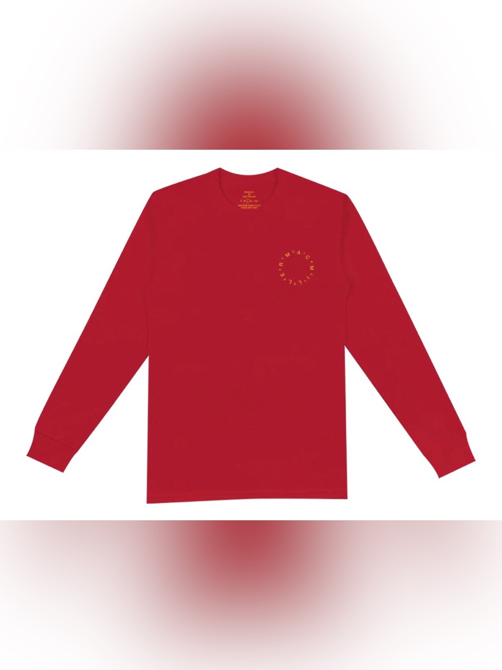 MAC MILLER CIRCLES RED LONG SLEEVE Cotton T-shirt